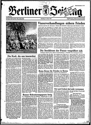 Berliner Zeitung Online-Archiv vom 24.05.1953