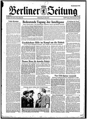 Berliner Zeitung Online-Archiv vom 28.05.1953