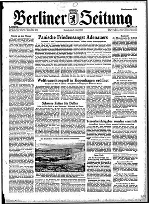 Berliner Zeitung Online-Archiv vom 06.06.1953