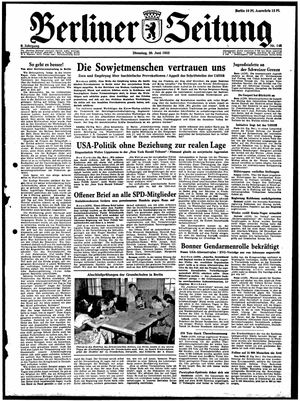 Berliner Zeitung Online-Archiv vom 30.06.1953