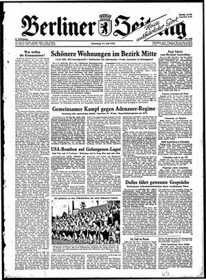 Berliner Zeitung Online-Archiv vom 14.07.1953