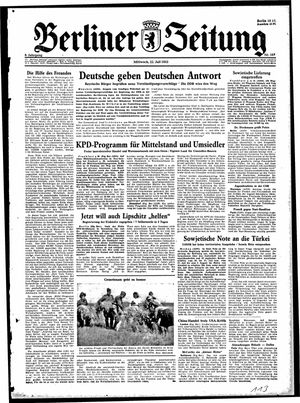Berliner Zeitung Online-Archiv vom 22.07.1953