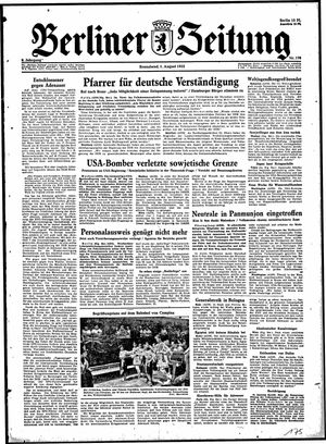 Berliner Zeitung Online-Archiv vom 01.08.1953
