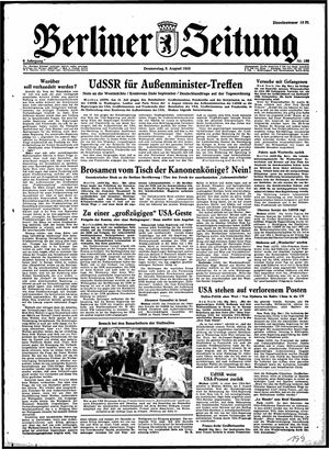 Berliner Zeitung Online-Archiv vom 06.08.1953