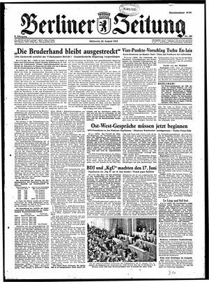 Berliner Zeitung Online-Archiv vom 26.08.1953