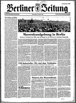 Berliner Zeitung Online-Archiv vom 27.08.1953