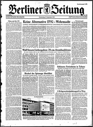 Berliner Zeitung Online-Archiv vom 17.09.1953