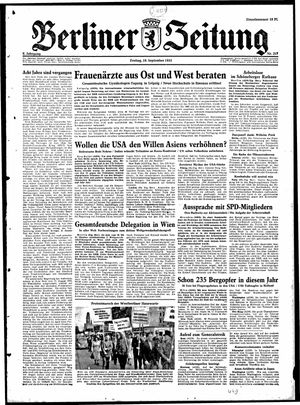 Berliner Zeitung Online-Archiv vom 18.09.1953