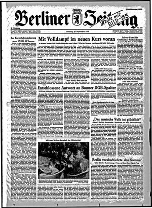 Berliner Zeitung Online-Archiv vom 27.09.1953