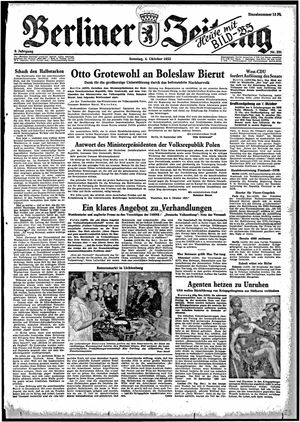 Berliner Zeitung Online-Archiv vom 04.10.1953