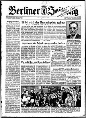 Berliner Zeitung Online-Archiv vom 06.10.1953
