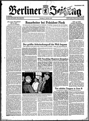 Berliner Zeitung Online-Archiv vom 11.10.1953