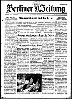 Berliner Zeitung Online-Archiv vom 17.10.1953