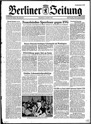 Berliner Zeitung Online-Archiv vom 31.10.1953