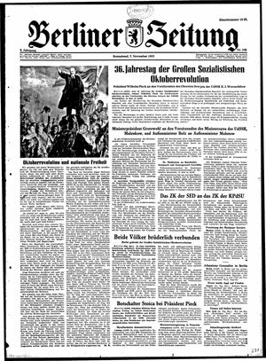 Berliner Zeitung Online-Archiv vom 07.11.1953