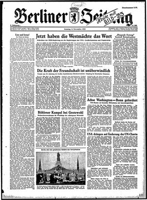 Berliner Zeitung Online-Archiv vom 08.11.1953