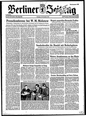 Berliner Zeitung Online-Archiv vom 15.11.1953