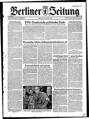 Berliner Zeitung Online-Archiv vom 18.11.1953