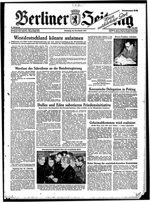 Berliner Zeitung Online-Archiv vom 24.11.1953
