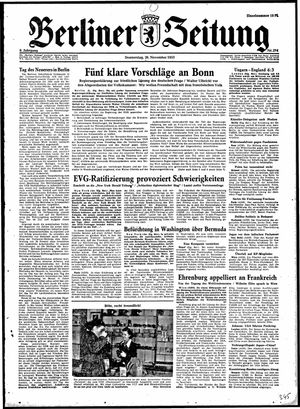 Berliner Zeitung Online-Archiv vom 26.11.1953