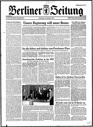 Berliner Zeitung Online-Archiv vom 12.12.1953