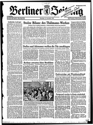 Berliner Zeitung Online-Archiv vom 15.12.1953