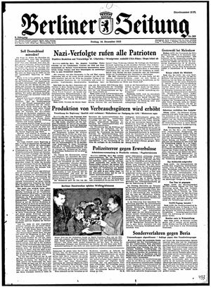 Berliner Zeitung Online-Archiv vom 18.12.1953