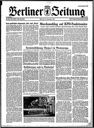 Berliner Zeitung Online-Archiv vom 23.12.1953
