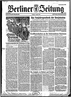 Berliner Zeitung Online-Archiv vom 01.01.1954