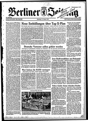 Berliner Zeitung Online-Archiv vom 12.01.1954