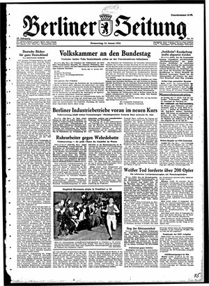 Berliner Zeitung Online-Archiv vom 14.01.1954