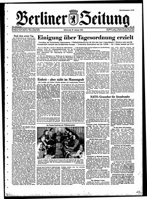 Berliner Zeitung Online-Archiv vom 27.01.1954