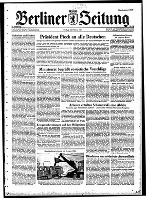 Berliner Zeitung Online-Archiv vom 12.02.1954