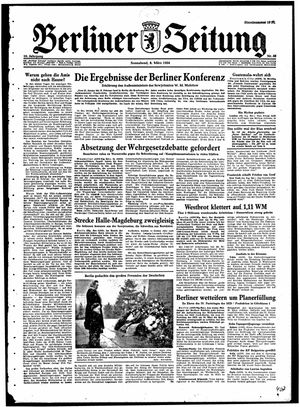 Berliner Zeitung Online-Archiv vom 06.03.1954
