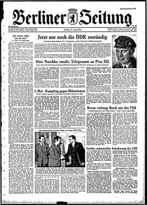 Berliner Zeitung Online-Archiv vom 16.04.1954