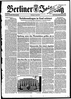 Berliner Zeitung Online-Archiv vom 27.04.1954