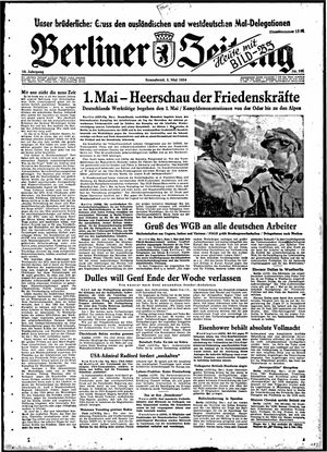 Berliner Zeitung Online-Archiv vom 01.05.1954