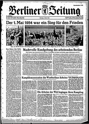 Berliner Zeitung Online-Archiv vom 03.05.1954