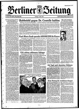 Berliner Zeitung Online-Archiv vom 07.05.1954