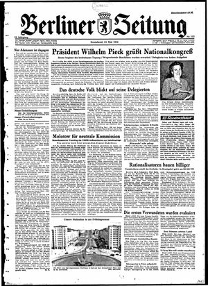 Berliner Zeitung Online-Archiv vom 15.05.1954