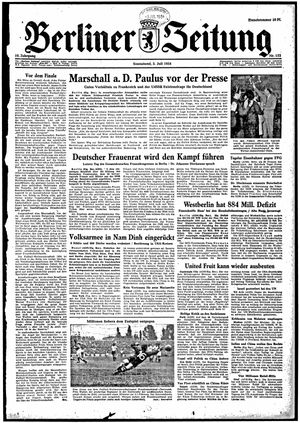 Berliner Zeitung Online-Archiv vom 03.07.1954
