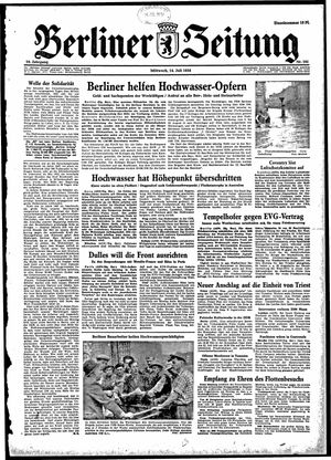 Berliner Zeitung Online-Archiv vom 14.07.1954