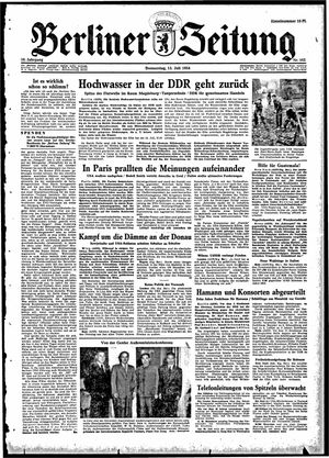 Berliner Zeitung Online-Archiv vom 15.07.1954