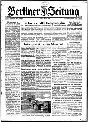 Berliner Zeitung Online-Archiv vom 30.07.1954