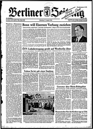 Berliner Zeitung Online-Archiv vom 17.08.1954