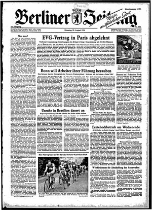 Berliner Zeitung Online-Archiv vom 31.08.1954