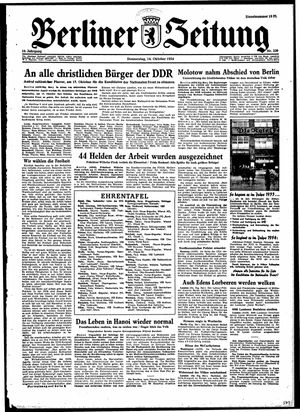 Berliner Zeitung Online-Archiv on Oct 14, 1954