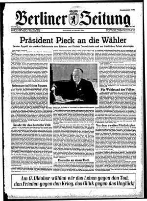 Berliner Zeitung Online-Archiv vom 16.10.1954