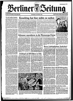 Berliner Zeitung Online-Archiv vom 23.10.1954
