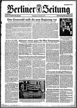 Berliner Zeitung Online-Archiv on Nov 20, 1954